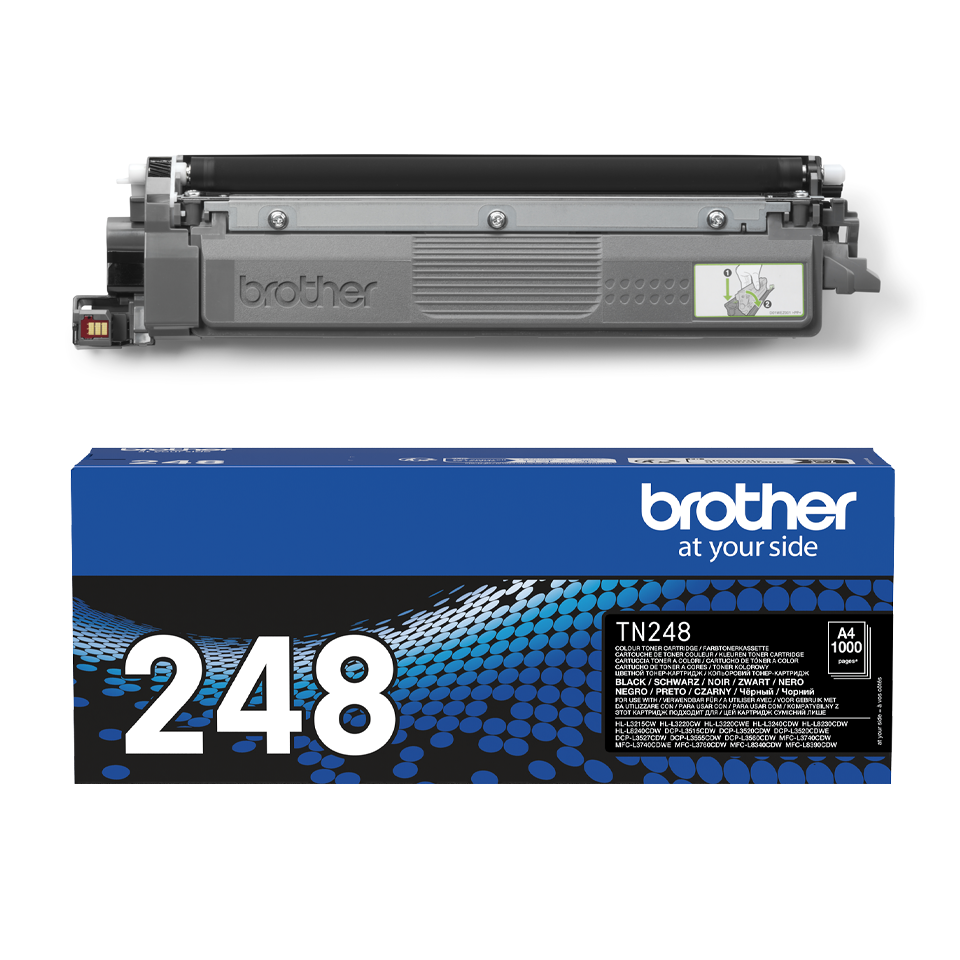 Brother TN-248BK print capaciteit tot 1000 pagina's