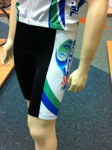 Correct Marine BOAT & BIKE BIB SHORT fietsbroek kort zwart met wit heren