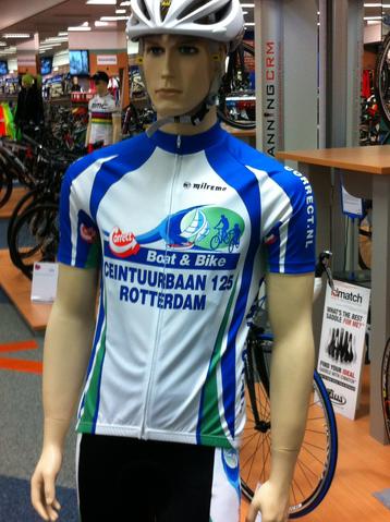 Correct Marine BOAT & BIKE fietsshirt korte mouwen wit met blauw heren