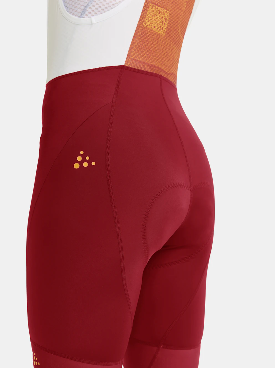 Craft ADV Endurance Graphic W Bibshort fietsbroek kort rood dames