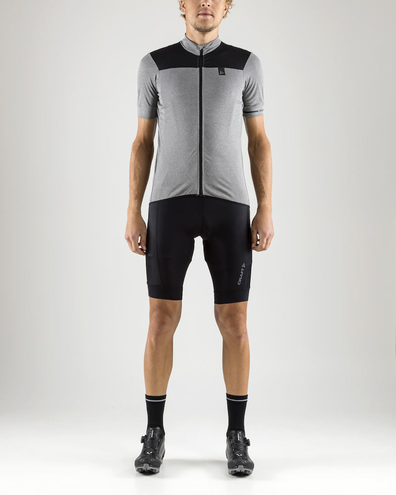 Craft Point Jersey fietsshirt korte mouwen grijs heren