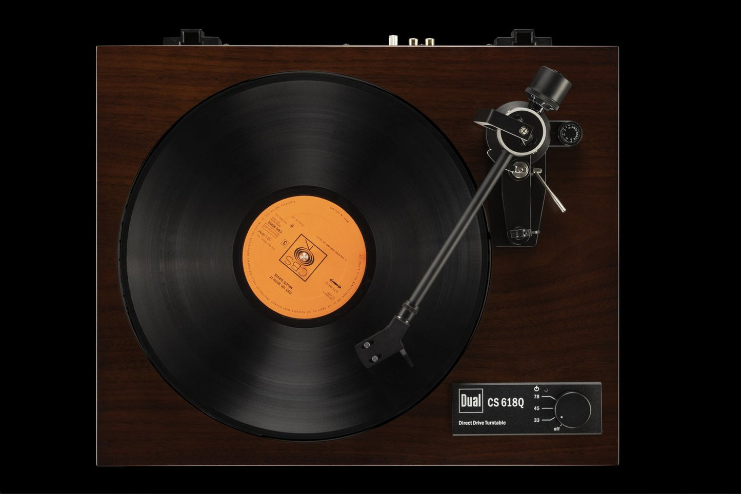 Dual CS 618Q WALNUT handmatige HiFi-platenspeler