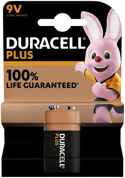 Duracell 9 Volt Plus Alkaline per stuk