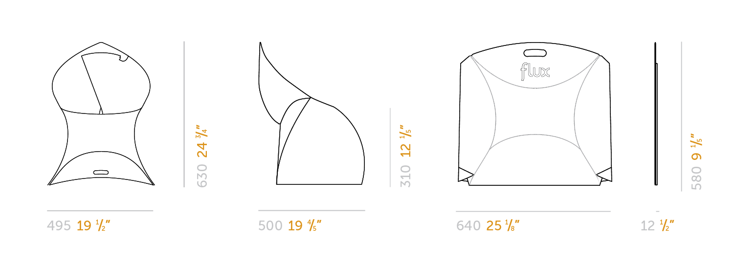 Flux Chair Junior opvouwbare design kinderstoel antraciet (4 stuks)