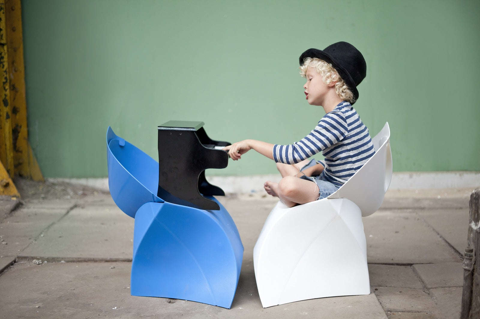 Flux Chair Junior opvouwbare design kinderstoel antraciet (4 stuks)