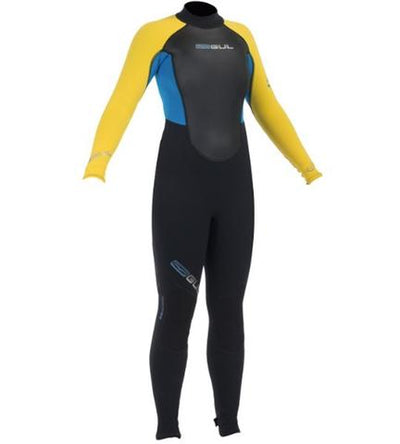 Gul Response Junior 3/2 mm Flatlock fullsuit wetsuit zwart/geel