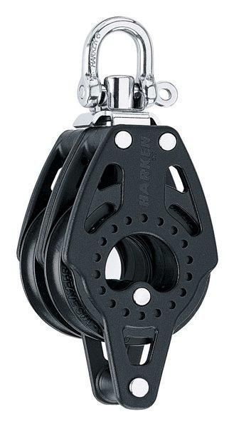 Harken 2603 2-schijfs 57C Carbo blok met hondsvot