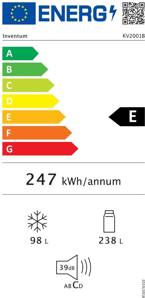 Inventum KV2001S koel-vriescombinatie RVS