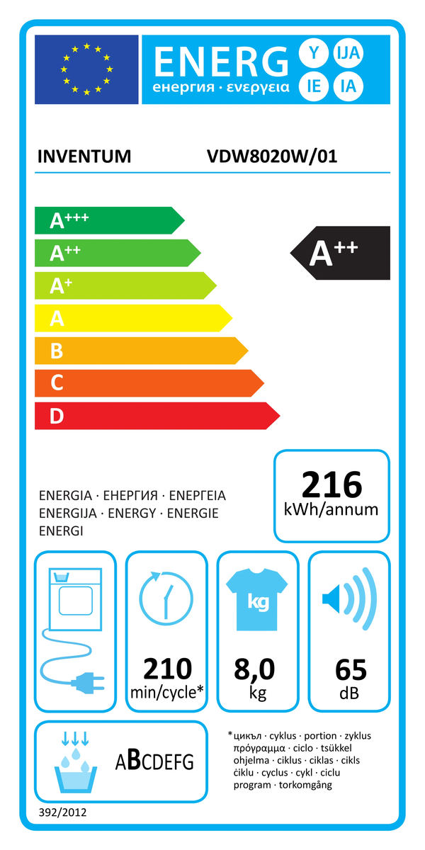 Inventum VDW8020W warmtepompdroger