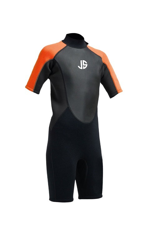 JS Watersports Tarifa 3/2 shorty wetsuit zwart/oranje junior