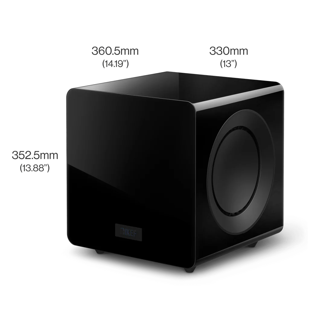 Kef KC92 zwart actieve subwoofer