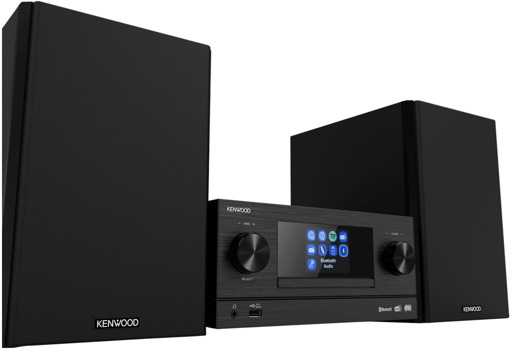 Kenwood M-9500S-B stereo microset met ingebouwde CD speler