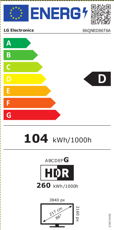 LG 86QNED86T6A Smart televisie met verbeterd QNED kwaliteit scherm