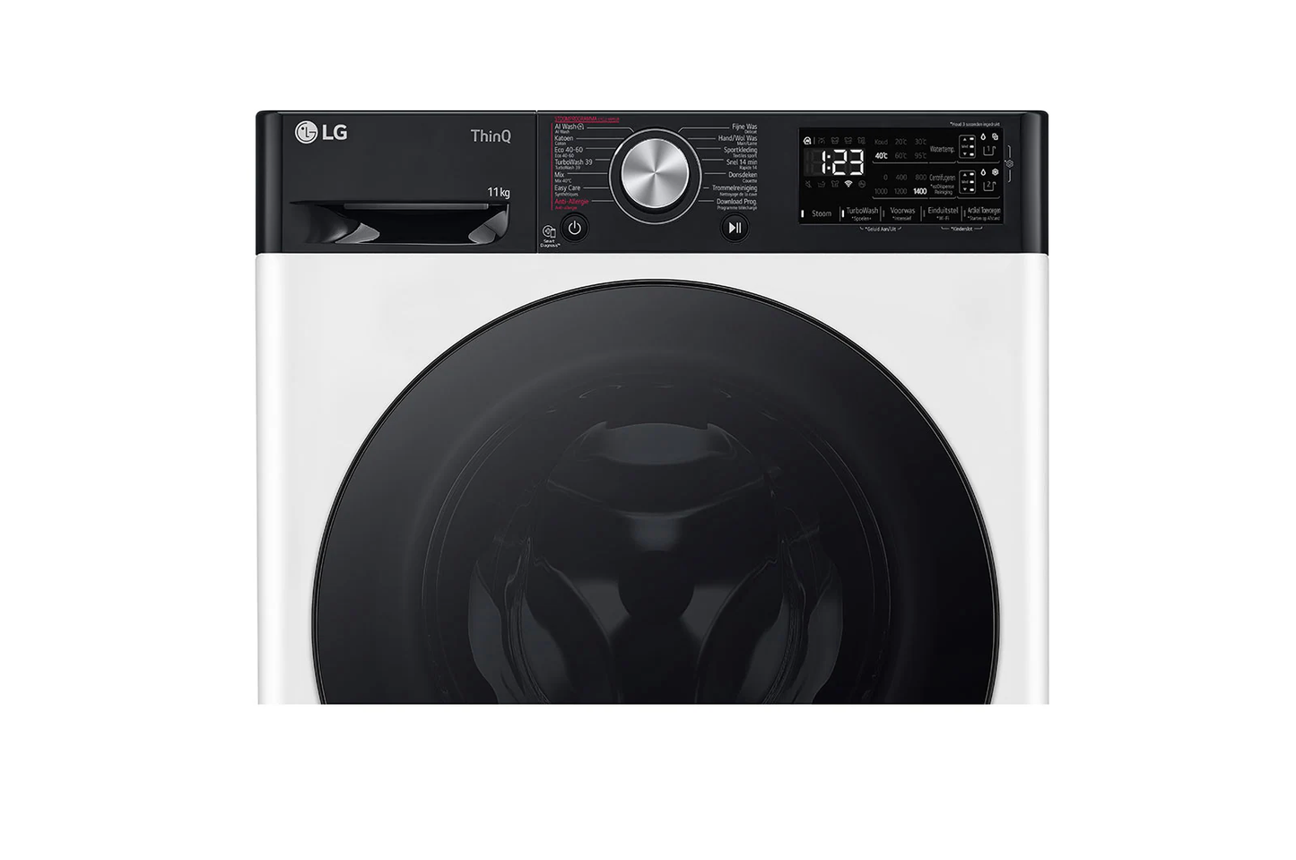 LG F4WR7511SYW wasmachine met wifi, turbo was, stoom, auto dosering