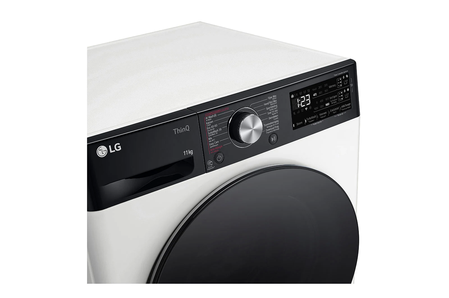 LG F4WR7511SYW wasmachine met wifi, turbo was, stoom, auto dosering