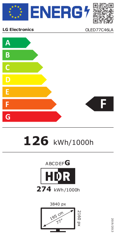 LG OLED77C46LA OLED televisie