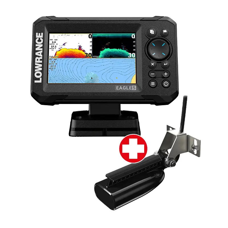 Lowrance Eagle 5 met SplitShot HD transducer fish finder/kaartplotter