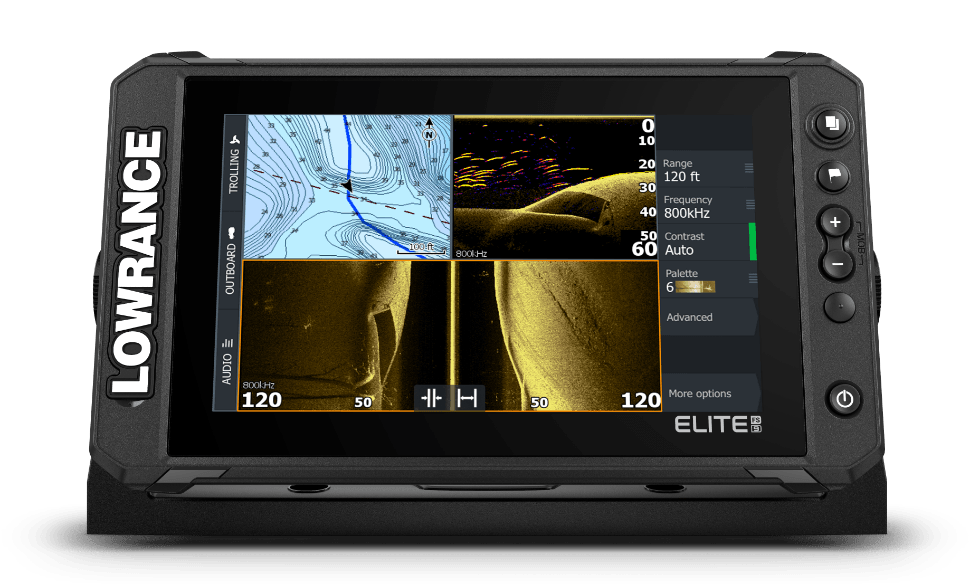 Lowrance Elite FS 7 met Active Imaging 3-in-1 transducer