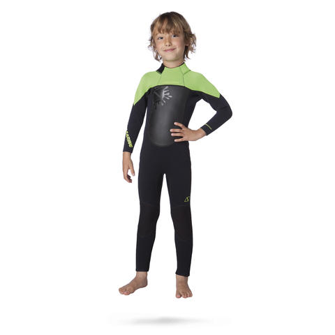 Magic Marine Brand 3/2 Fullsuit Kids wetsuit zwart/lime