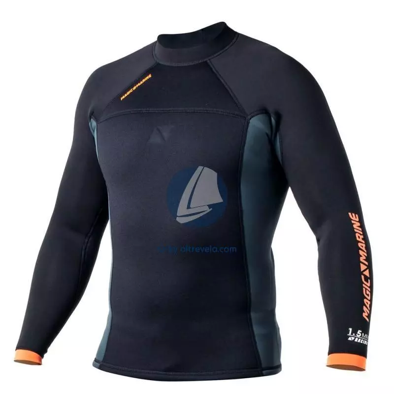 Magic Marine Racing Vest L/S Neoprene Summer 1.5 mm maat 176 junior wetsuit top