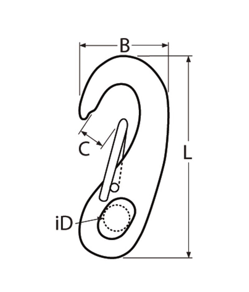 Marinetech Klephaak Open Arm 70mm BL: 700kg