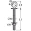 Marinetech Oogbout A4 M6x60 met kraag en metrische draad