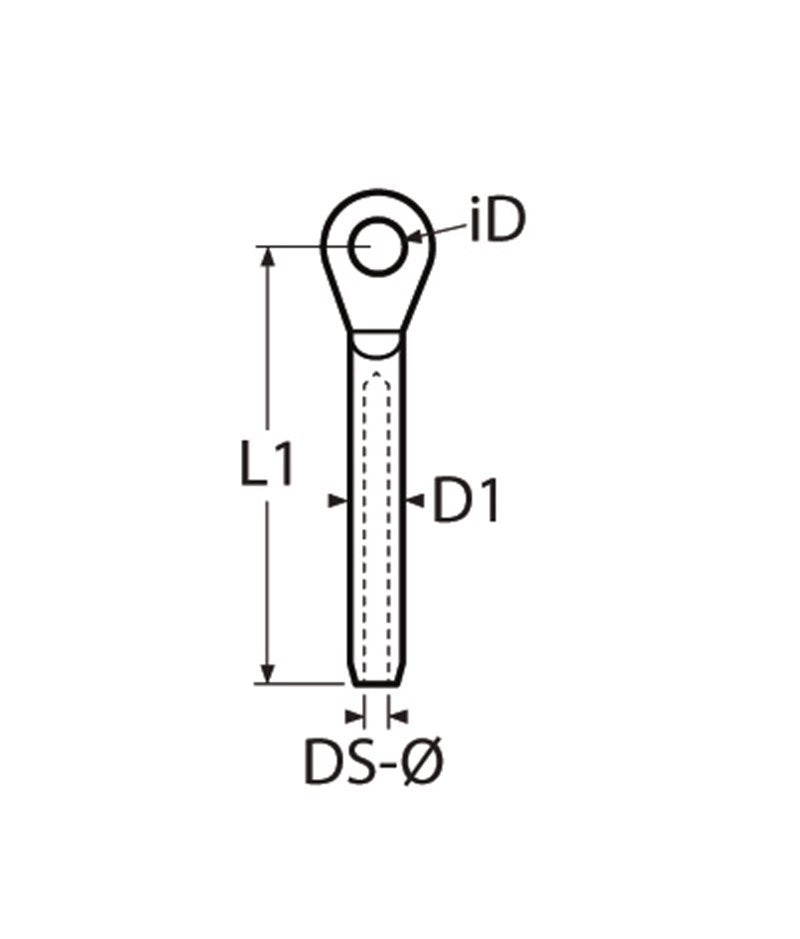 Marinetech Oogwalsterminal Oogwalsterminal 4,0mm x 61mm