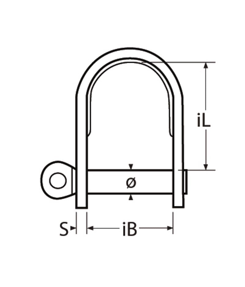 Marinetech Plaatsluiting Kort 5mm BL: 1100kg