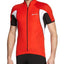 Odlo Bike standup collar fietsshirt korte mouwen rood met zwart en wit heren