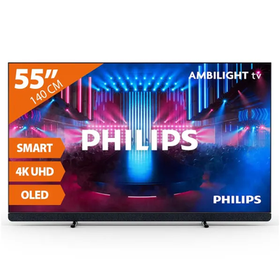 Philips 55OLED909/12 OLED Smart Televisie met Bowers en Wilkens soundbar ingebouwd
