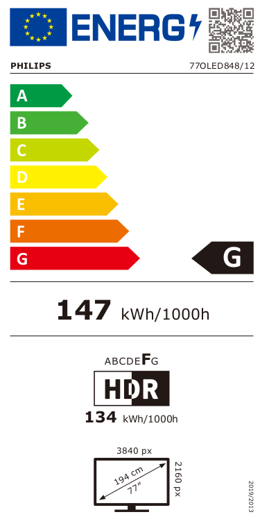 Philips 77OLED848/12 grootbeeld smart OLED televisie met Ambilight