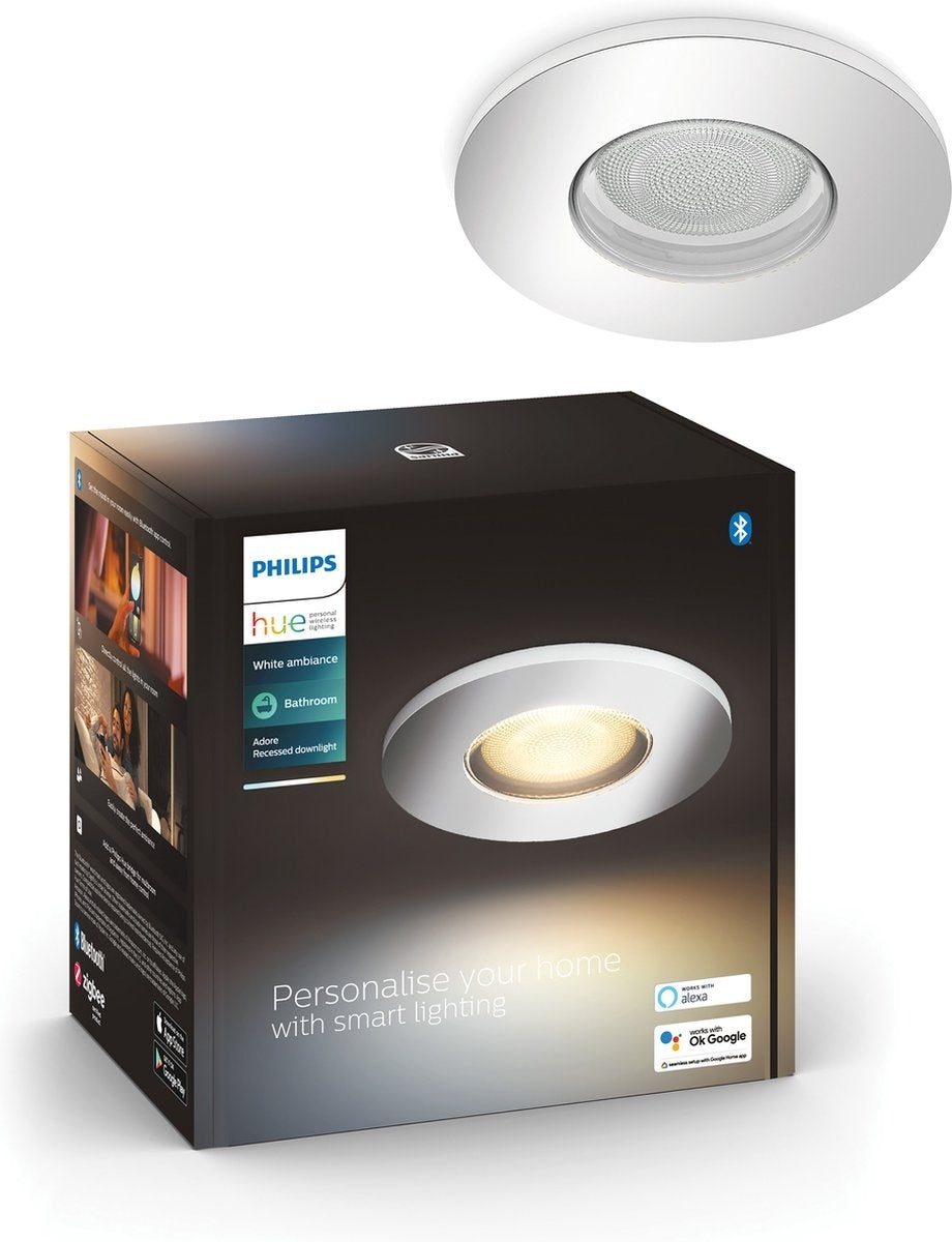 Philips AdoreHue Recessed chrome ook geschikt voor de badkamer