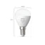 Philips HueW Hue E14 Ledlamp Kogel Warm Wit Licht