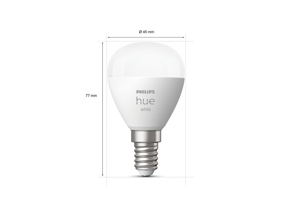 Philips HueW Hue E14 Ledlamp Kogel Warm Wit Licht