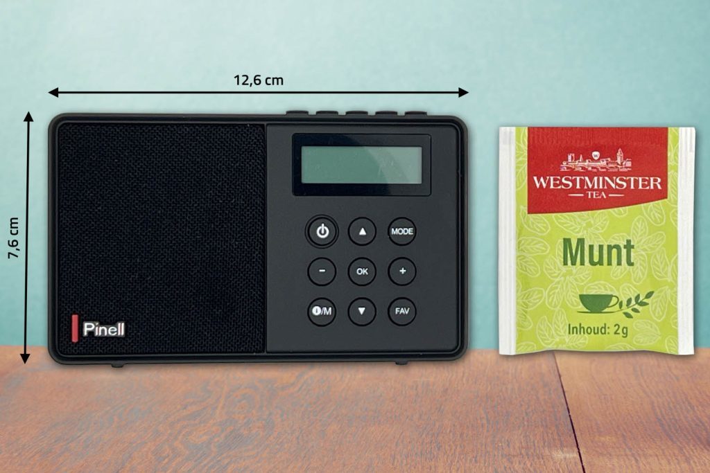 Pinell Supersound Micro DAB+ radio met ingebouwde oplaadbare accu