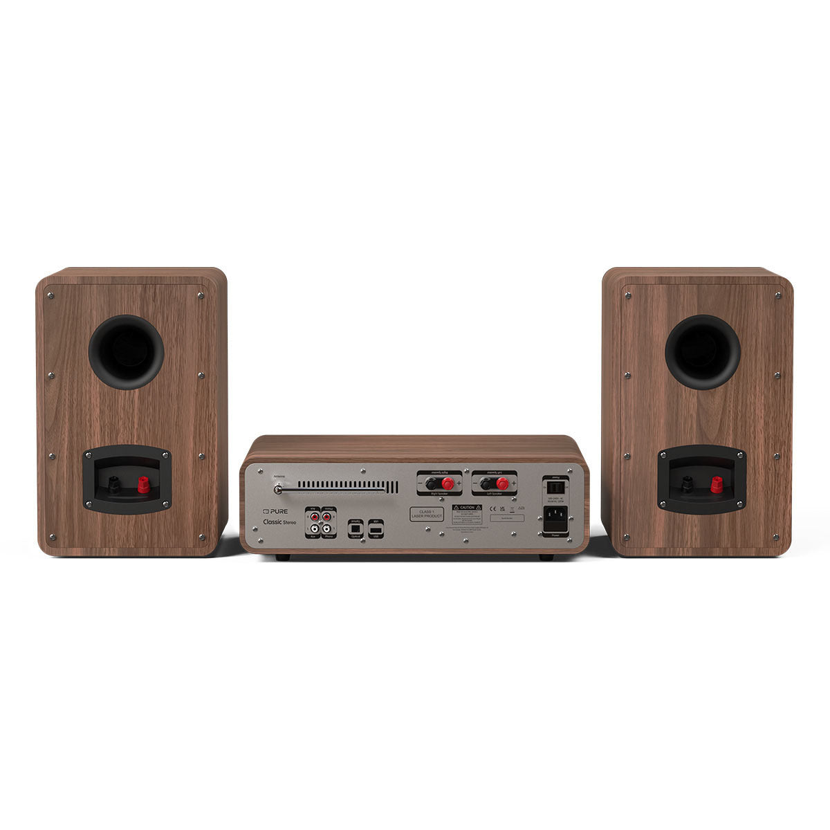 Pure ClassicStereo Coffezwart Micro Set met speakers