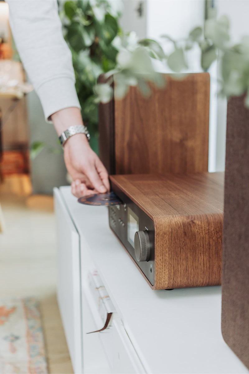 Pure ClassicStereo Coffezwart Micro Set met speakers