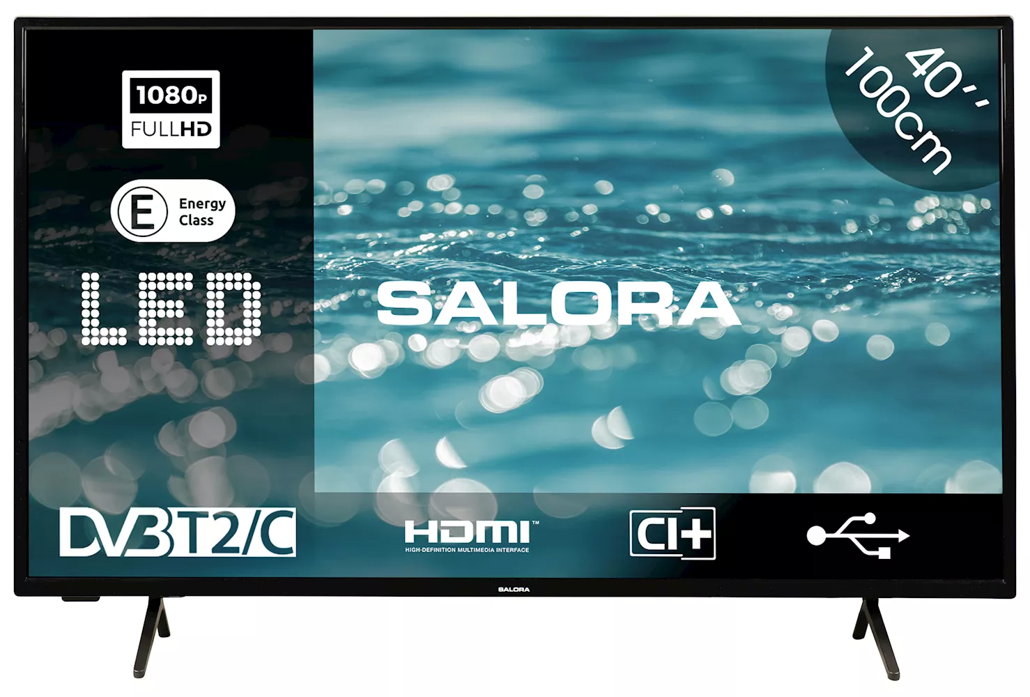 Salora 40FL110 Led televisie met DVB-C/T2/S2 tuner Ziggo gecertificeerd