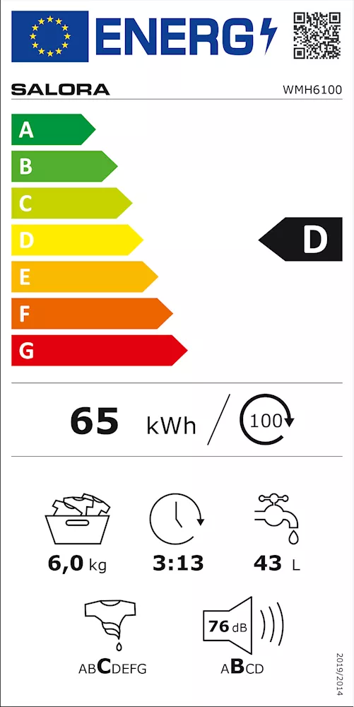 Salora WMH6100 wasmachine