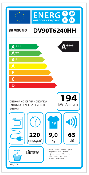 Samsung DV90T6240HH/S2 met Hygiene en AirWash programma