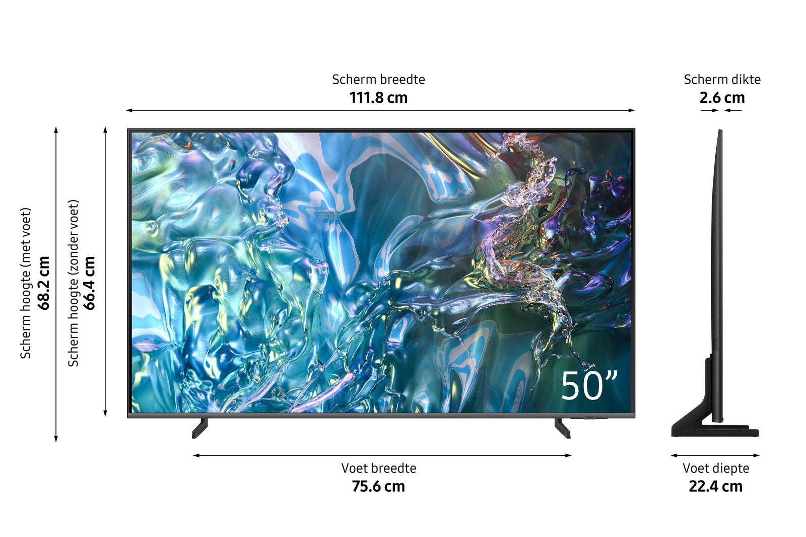 Samsung QE50Q68DAUXXN smart televisie met Q-LED scherm