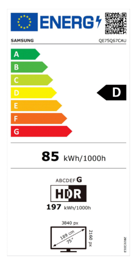 Samsung QE75Q67CAUXXN smart televisie