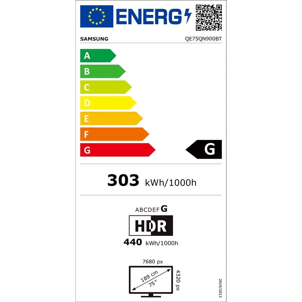 Samsung QE75QN900BTXXN grootscherm ultra HD 8K, laatste model met volledige garantie