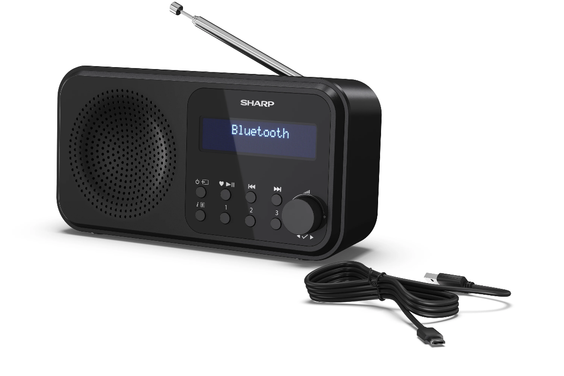 Sharp DR-P420BK ZWART radio met klok