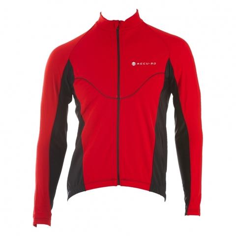 Shimano Accu 3D jersey winter fietsjack rood met zwart heren