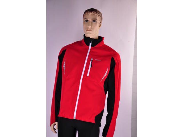 Shimano Performance Jacket fiets windjack rood met zwart en wit  heren