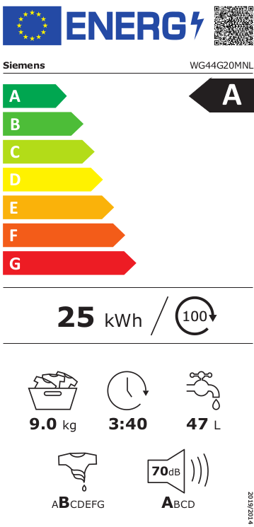 Siemens WG44G20MNL extra klasse model met 5 jaar garantie