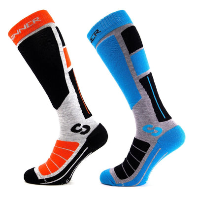 Sinner PRO SOCKS II skisokken 2-pack oranje/blauw