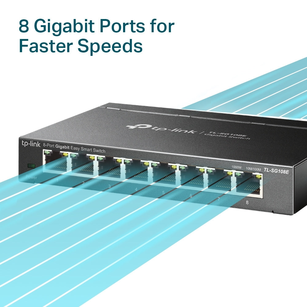 TP-Link TL-SG108E Netwerk 8-Port Smart Switch