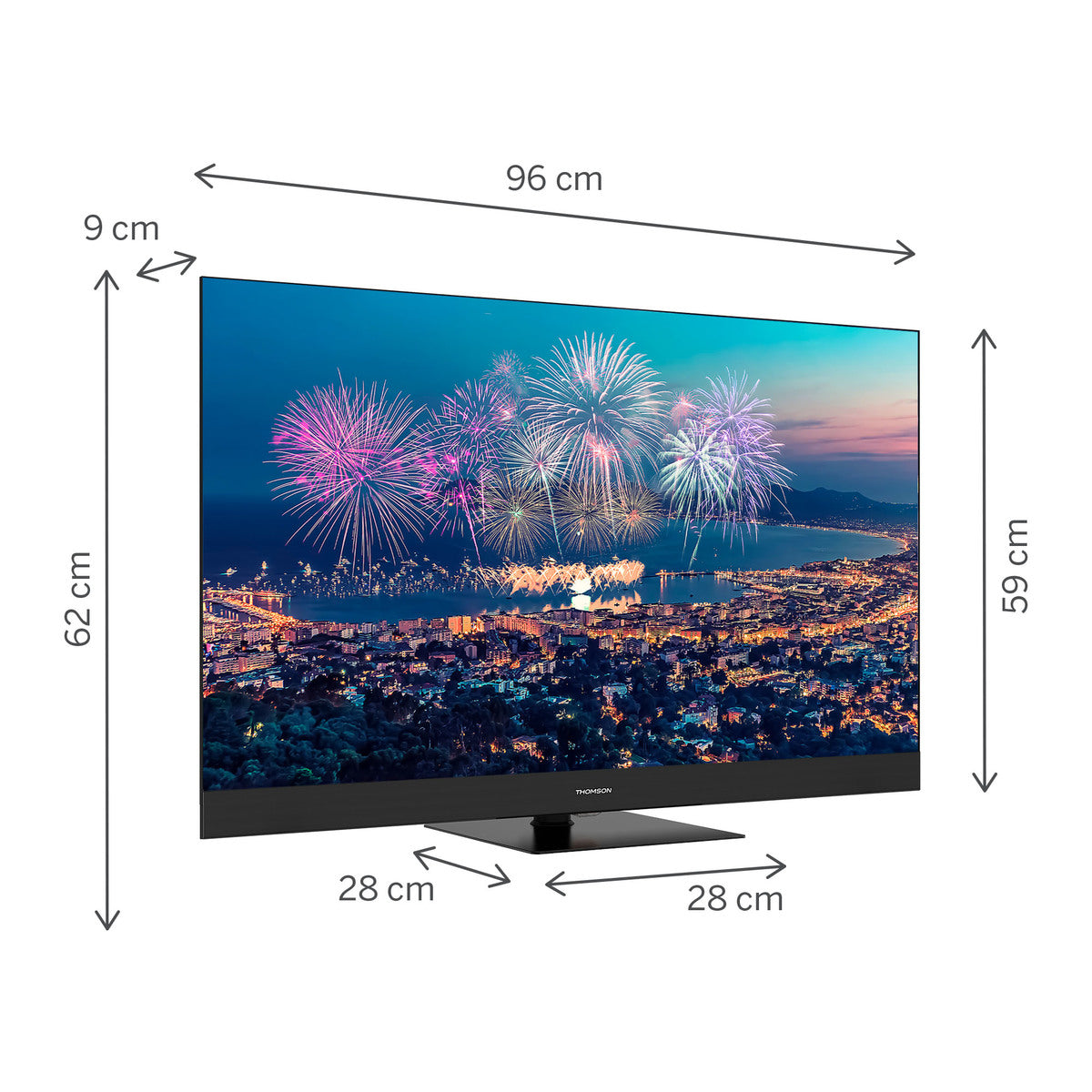 Thomson 43QG6C14 QLED Plus televisie met Google TV en front speaker